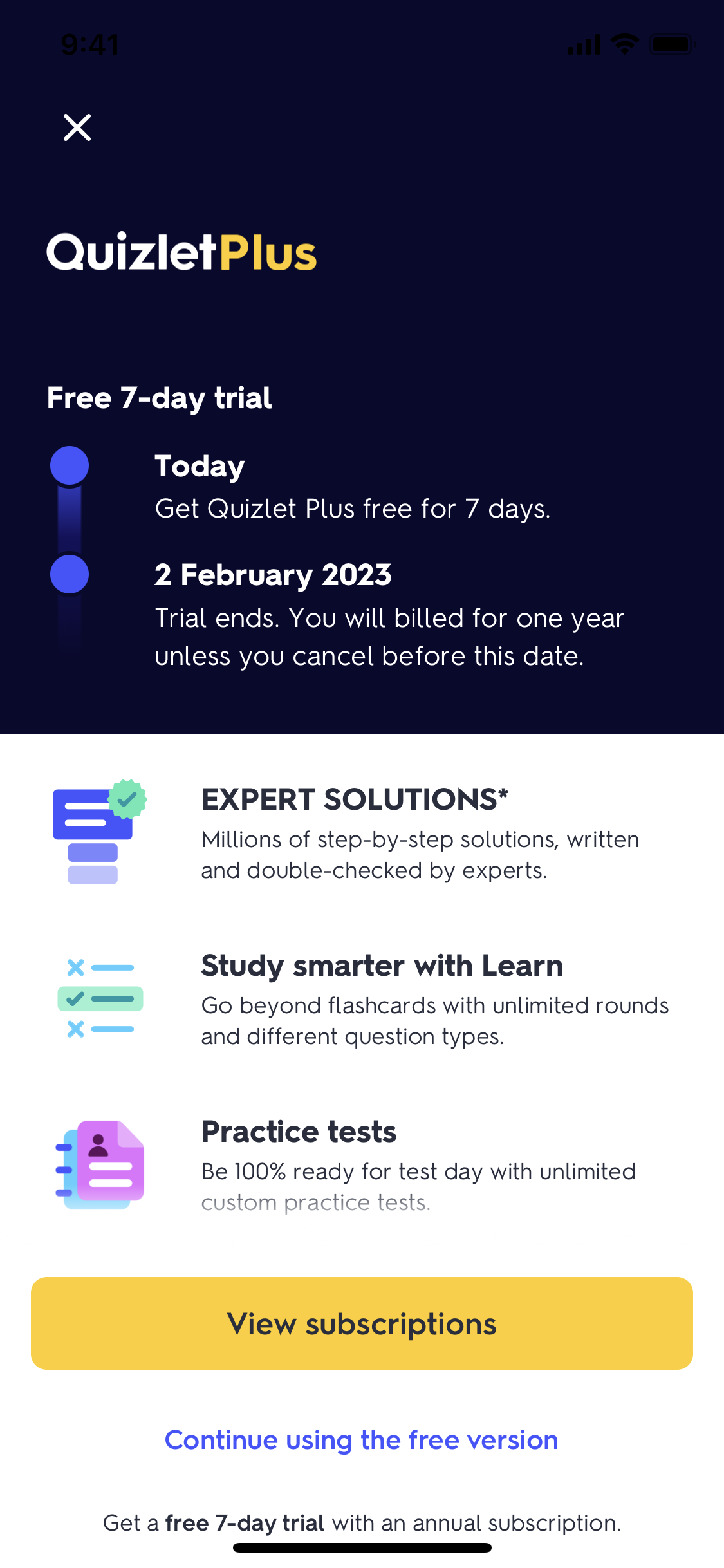 How to SignUp for Quizlet Plus free Trial?