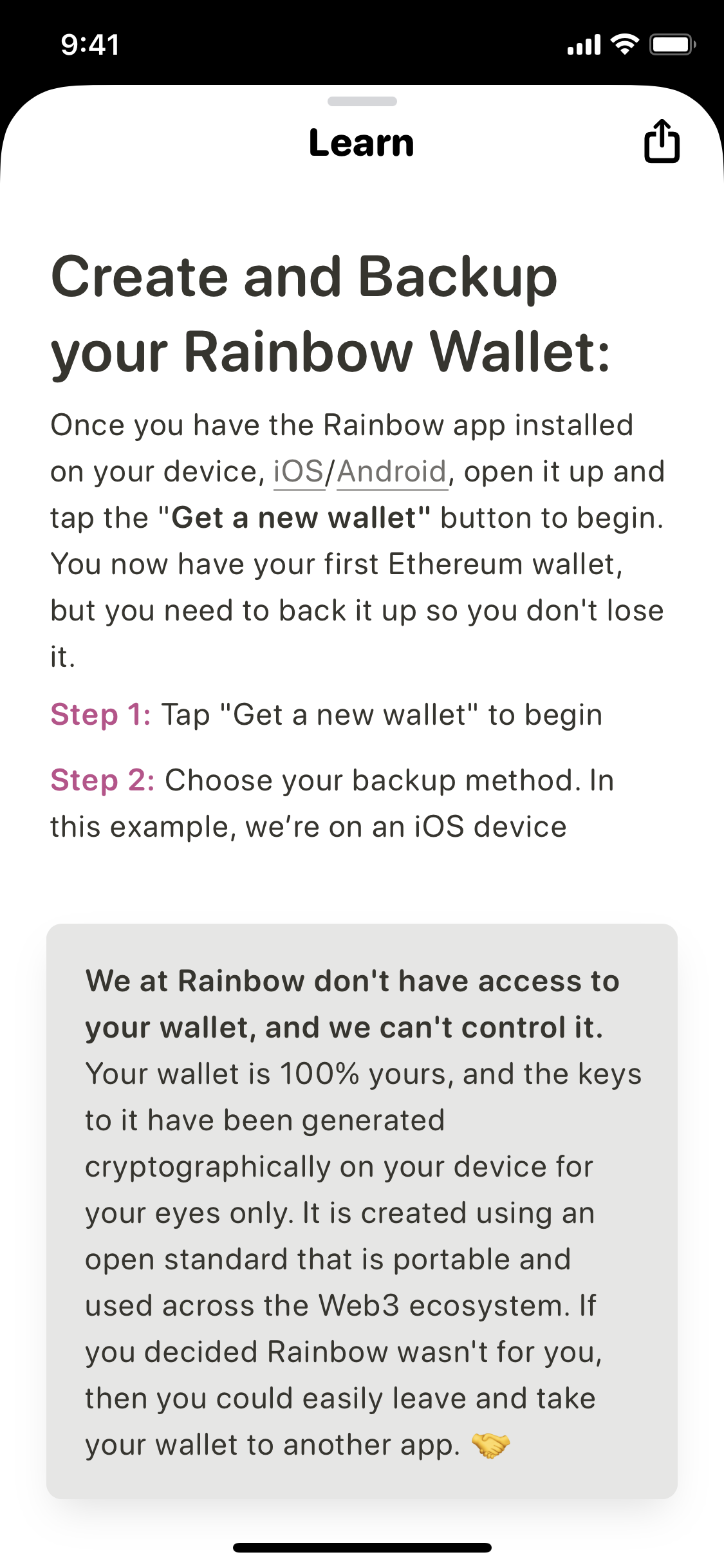 Rainbow - Ethereum Wallet on the App Store