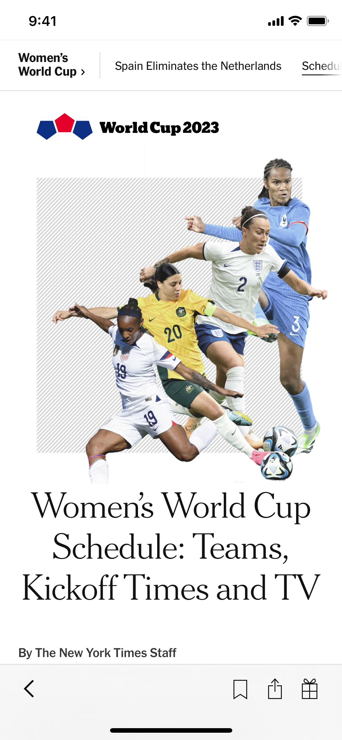 Women's World Cup Schedule: Teams, Kickoff Times and TV - The New York Times