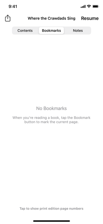 Apple Books Book content page screen