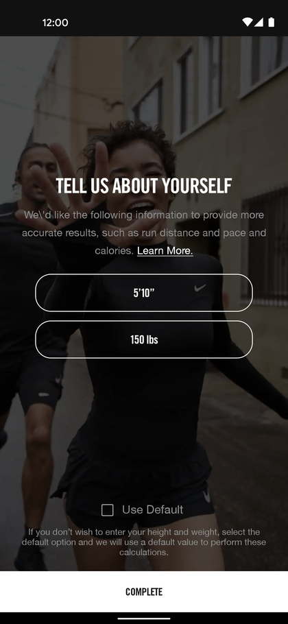 Nike Run Club Android Flow | Mobbin